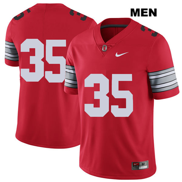 Ohio State Buckeyes Men's Luke Donovan #35 Red Authentic Nike 2018 Spring Game No Name College NCAA Stitched Football Jersey AR19I32VO